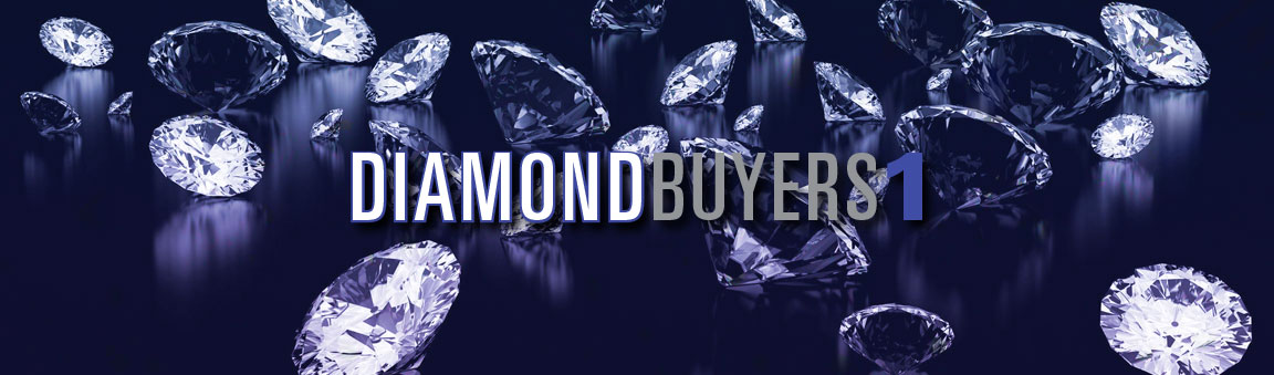 diamonds scattered on a purple background with DiamondBuyers1 type on top of image.